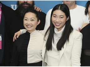 Writer and director Lulu Wang, left, and actress Awkwafina pose at the premiere of "The Farewell" during the 2019 Sundance Film Festival, Friday, Jan. 25, 2019, in Park City, Utah.