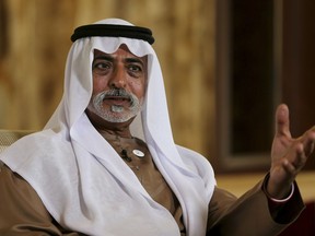 Sheikh Nahyan bin Mubarak Al Nahyan, the UAE Minister of Tolerance gives an interview to The Associated Press, in Abu Dhabi, United Arab Emirates, Thursday, Jan. 24, 2019. As the UAE prepares to host Pope Francis Feb. 3-5, the country's minister of tolerance says the first-ever papal visit to the Arabian Peninsula will contribute to building bridges in a region riven by political and sectarian divisions.