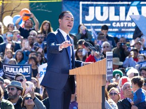 Former U.S. Secretary of Housing and Urban Development Juliàn Castro announces his candidacy for president in his hometown of San Antonio, Texas.