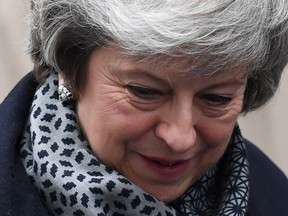 Britain's Prime Minister Theresa May leaves 10 Downing Street in London on January 16, 2019.