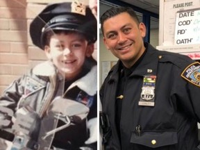 A New York City police officer's submission to the 10 Year Challenge.