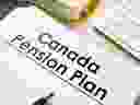 Canada Pension Plan (CPP) on a office desk.