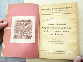 This rare 1944 book previously owned by Adolf Hitler is now owned by Library and Archives Canada.
