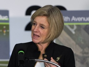 Premier Rachel Notley speaks on Friday, Jan. 25, 2019.