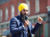 NDP Leader Jagmeet Singh announces he will run in a byelection in Burnaby South, during an event in Burnaby, B.C., on Aug. 8, 2018.