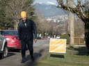 NDP Leader Jagmeet Singh campaigns in a Burnaby, B.C. neighbourhood for the upcoming byelection, Jan. 12, 2019.