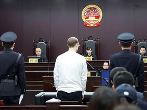 A court in China's Liaoning province sentenced Canadian Robert Schellenberg to death on drug trafficking charges on Jan. 14, 2019 after his previous 15-year prison sentence was deemed too lenient.