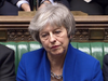 British Prime Minister Theresa May during a debate on a motion of no confidence, in the House of Commons in London on Jan. 16, 2019.