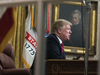 U.S. President Donald Trump speaks to the nation in his first-prime address from the Oval Office of the White House on Jan. 8, 2019.