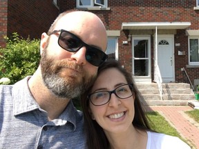 Iain Reeve and his wife, Cassandra Sclauzero, are seen in this undated handout photo. The pair moved from rental home to rental home in Vancouver but their final solution for secure housing was to move to Ottawa and buy two houses, one for them and another for his parents.