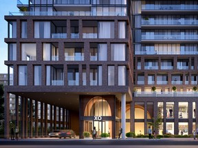 XO Condos will juxtapose a warehouse-style brick exterior with a more contemporary glass facade.