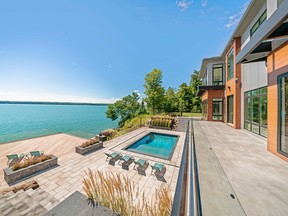 15 Pemberton Lane is a magnificent 13,000-square-foot property on the shores of Lake Simcoe, about a 45-minute drive from Toronto.
