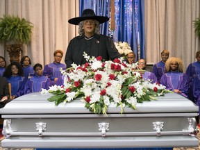 Tyler Perry starring as Madea in TYLER PERRYíS A MADEA FAMILY FUNERAL.