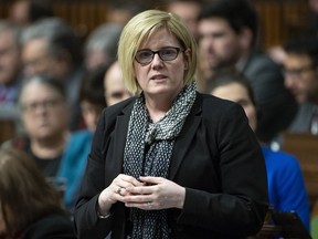 Public Services and Procurement Minister Carla Qualtrough responds to a question during Question Period in the House of Commons Tuesday February 26, 2019 in Ottawa.