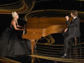 Lady Gaga, left, and Bradley Cooper perform "Shallow" from "A Star is Born" at the Oscars on Sunday, Feb. 24, 2019, at the Dolby Theatre in Los Angeles.