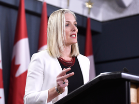 Environment Minister Catherine McKenna speaks about Bill C-69 in February 2018.