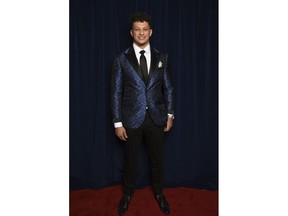Patrick Mahomes II of the Kansas City Chiefs poses backstage at the 8th Annual NFL Honors at The Fox Theatre on Saturday, Feb. 2, 2019, in Atlanta.