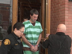 FILE - In this Dec. 31, 2018 file photo, Patrick Frazee leaves the Teller County District Court in Cripple Creek, Colo. Frazee, charged with murder and solicitation to commit murder in the death of his missing fiancee, Kelsey Berreth, is scheduled to appear in court, Tuesday, Feb. 19, 2019. Frazee, who has not entered a plea, has been jailed since his arrest.