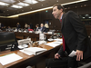 Chair Anthony Housefather arrives for a meeting of the federal Justice Committee in Ottawa, Feb. 13, 2019.