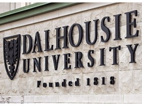 A Dalhousie University sign is seen in Halifax on January 6, 2015. Dalhousie University's interim president has written a new book on campus debate and dissent ??? and it has provoked both at the Halifax school, with some students calling for his dismissal.