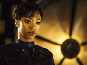 Sonequa Martin-Green is seen in her role as First Officer Michael Burnham in this undated handout image. Space: it's the final frontier in the Star Trek universe. It's also a mission requirement for the Toronto-filmed TV series "Star Trek: Discovery," which sprawls across the 45,900-square-foot Mega Stage at Pinewood Toronto Studios.