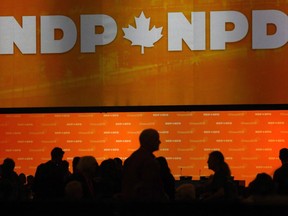 NDP delegates gather on the party convention floor in Ottawa, Friday, February 16, 2018. The Federal Court of Appeal says the court can't intervene in a case where more than five dozen NDP MPs were ordered to repay $2.7 million in expenses the House of Commons says was actually for partisan purposes.