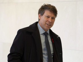 Chief electoral officer Stephane Perrault leaves after appearing at the House of Commons information, privacy and ethics committee in Ottawa, Thursday November 1, 2018. Perrault is "pretty confident" that Elections Canada has put in place robust safeguards to prevent cyberattacks from robbing Canadians of their right to vote in this year's federal election.
