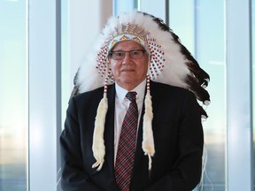 Chancellor of the University of Lethbridge Charles Weaselhead poses in this undated handout photo. An Indigenous man has been elected as chancellor of the University of Lethbridge for the first time in the school's 52-year history. Charles Weaselhead is the former chief of the Blood Tribe and one-time Treaty 7 grand chief.