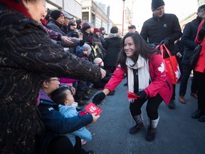 Jody Wilson-Raybould participates in a Chinese New Year Parade in Vancouver on Feb. 10, 2019.