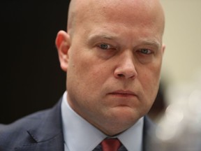 Acting Attorney General Matthew Whitaker arrives to appear before the House Judiciary Committee on Capitol Hill, Friday, Feb. 8, 2019 in Washington.  Democrats are eager to press him on his interactions with President Donald Trump and his oversight of the special counsel's Russia investigation.