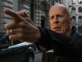 Bruce Willis in Death Wish ... bald & bold.