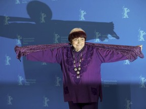Director Agnes Varda pose for photographers during a photo-call for the film 'Varda by Agnes' at the 2019 Berlinale Film Festival in Berlin, Germany, Wednesday, Feb. 13, 2019.