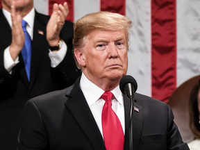 U.S. President Donald Trump delivers the State of the Union address at the U.S. Capitol on Feb. 5, 2019.