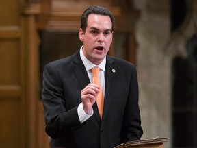 Former Saskatchewan MP Erin Weir is seen in the House of Commons in a file photo from April 12, 2016.