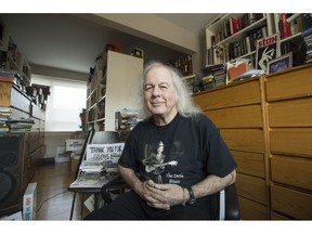 Canadian music journalist Rob Bowman, who has been nominated for a Grammy for his archival album on the career of 1960s transgender R&B/soul singer Jackie Shane, sits in his home office in Toronto on Wednesday, January 16, 2019.