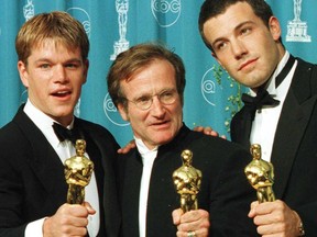 Damon, Williams, Affleck, all Oscar winners for Good Will Hunting.