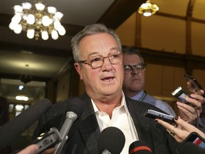 MPP Randy Hillier speaks to the media at Queens Park after being suspended from caucus over comments he made to parents of children with Autism on Wednesday February 20, 2019.