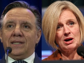 The premiers of Quebec and Alberta, François Legault and Rachel Notley.