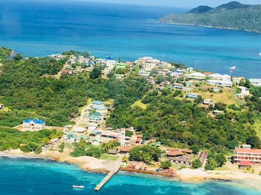 Canouan as seen from above...