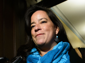 Liberal MP Jody Wilson-Raybould arrives for a Liberal caucus meeting in Ottawa on Feb. 20, 2019.