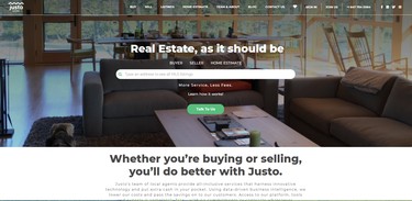 JUSTO website home page