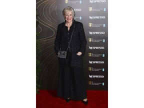 Actress Glenn Close poses for photographers upon arrival at the BAFTA Nominees Party in London, Saturday, Feb. 9, 2019.