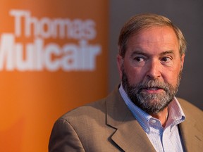 Former NDP leader Tom Mulcair is seen in a file photo from Sept. 10, 2014.