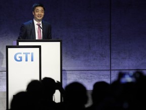 Ken Hu, deputy chairman and president of Huawei Technologies Co., speaks during a keynote session on day two of the MWC Barcelona in Barcelona, Spain, on Tuesday, Feb. 26, 2019.