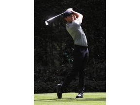 Rory Mcllroy follows his shot after hitting the ball on the second hole on the second day of competition of the WGC-Mexico Championship at the Chapultepec Golf Club in Mexico City, Friday, Feb. 22, 2019.