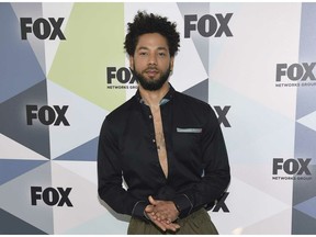 FILE - In this May 14, 2018 file photo, Jussie Smollett, a cast member in the TV series "Empire," attends the Fox Networks Group 2018 programming presentation afterparty in New York.  A historically black women's college in North Carolina that's one of two such institutions left in the U.S. is trying to raise $5 million to stave off losing accreditation. Bennett College has reported sizeable donations as it closes in on its Friday, Feb. 1, 2019  fundraising deadline, aided by supporters of Smollett.  He told police he was attacked in Chicago this week. Just days before, he had appeared on MSNBC alongside university president Phyllis Dawkins to raise awareness of the school's plight.