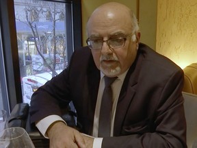 In this image from video, a man identified as former Israeli intelligence officer Aharon Almog-Assouline speaks during an interview at a restaurant in New York on Thursday, Jan. 24, 2019. Newly filed Canadian court documents say Almog-Assouline bears a "striking resemblance" to a spy active in Toronto in 2017.