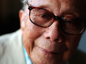 FILE - This Sept. 28, 2002 file photo shows author C.Y. Lee in New York. Lee, 102, the author of the best-selling "The Flower Drum Song" died on Nov. 8 in Los Angeles. The family decided at the time not to make his death public.