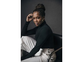 This Feb. 13, 2019 photo shows actress Regina King, nominated for an Oscar for best supporting actress for her role in "If Beale Street Could Talk," posing for a portrait at Sofitel in New York.
