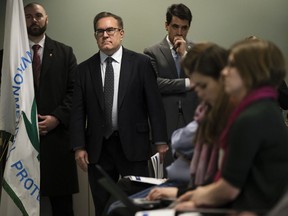Acting Environmental Protection Agency Administrator Andrew Wheeler walks to a podium a news conference in Philadelphia, Thursday, Feb. 14, 2019. The EPA is expected to announced a plan for dealing with a class of long-lasting chemical contaminants amid complaints from members of Congress and environmentalists that it's not moved aggressively enough to regulate them.